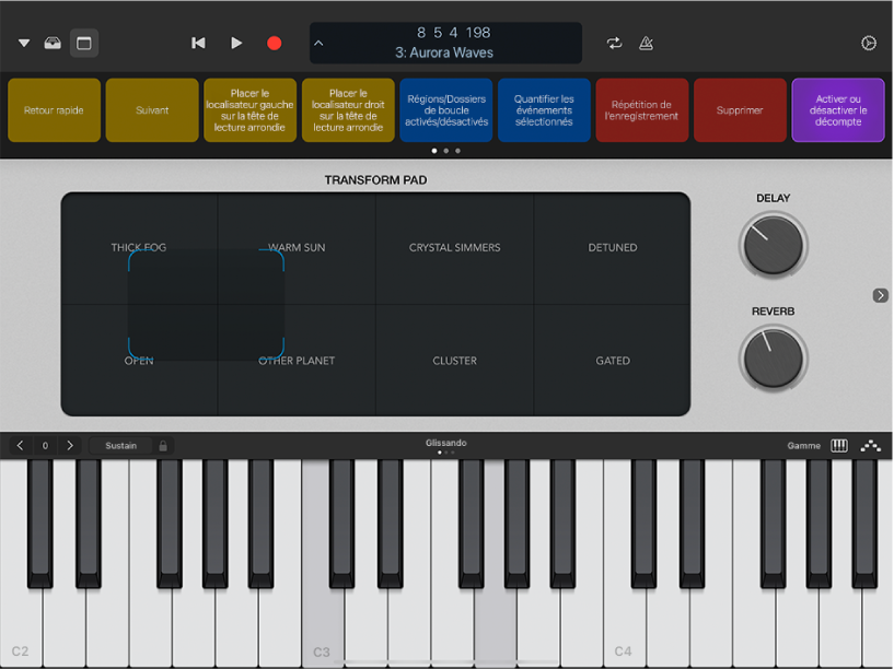 Logic Remote avec projet en cours de lecture.