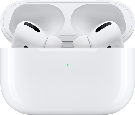 AirPods Pro 1 dans leur étui de recharge.